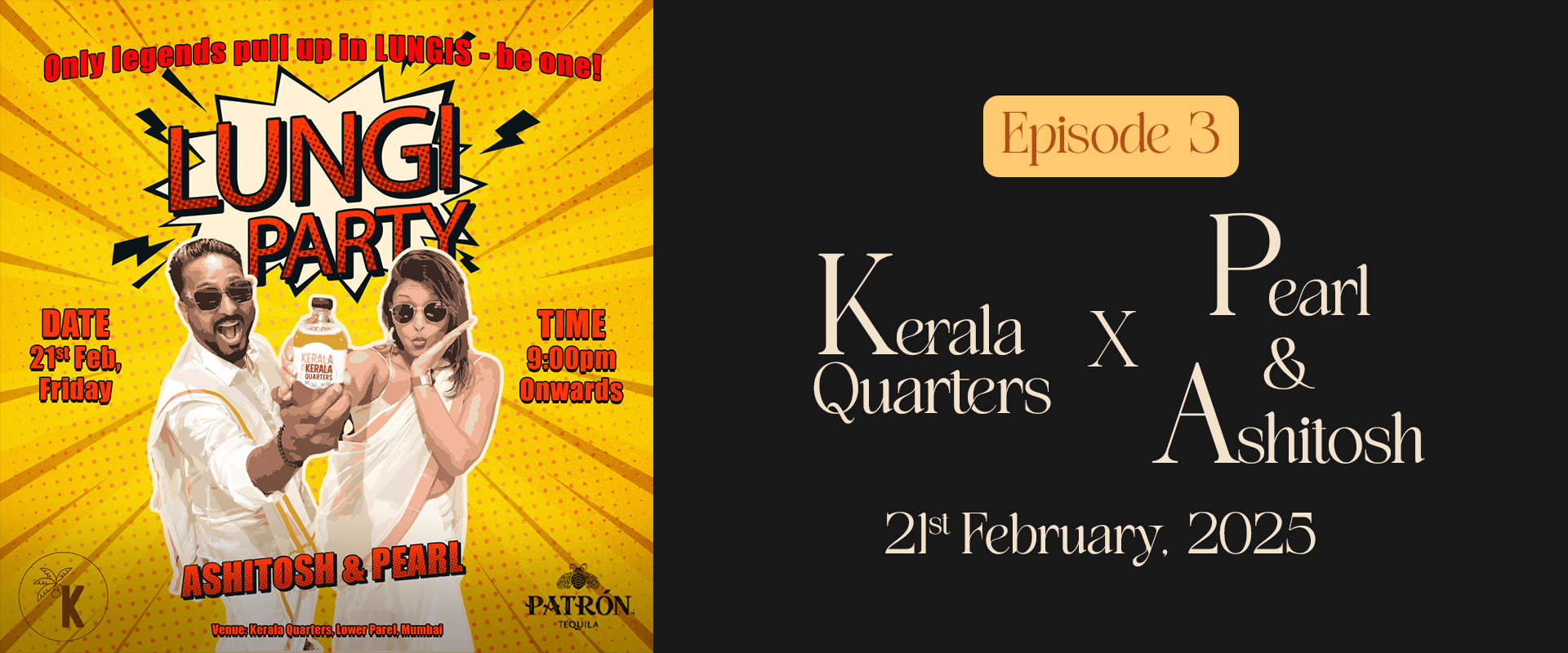 Website banner for lungi party ep3